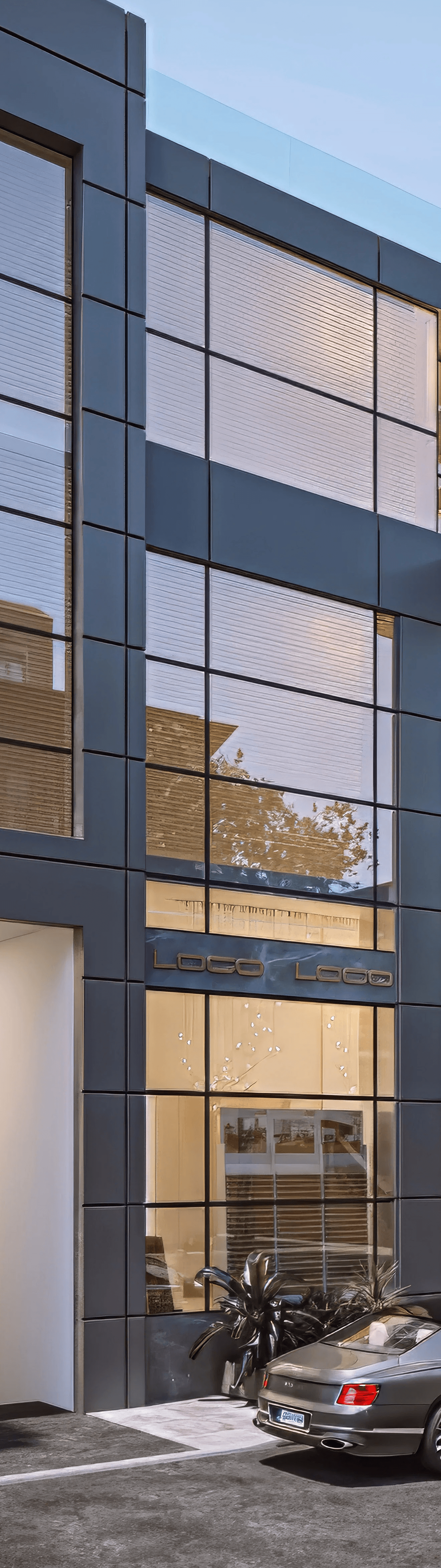 Modern commercial building exterior